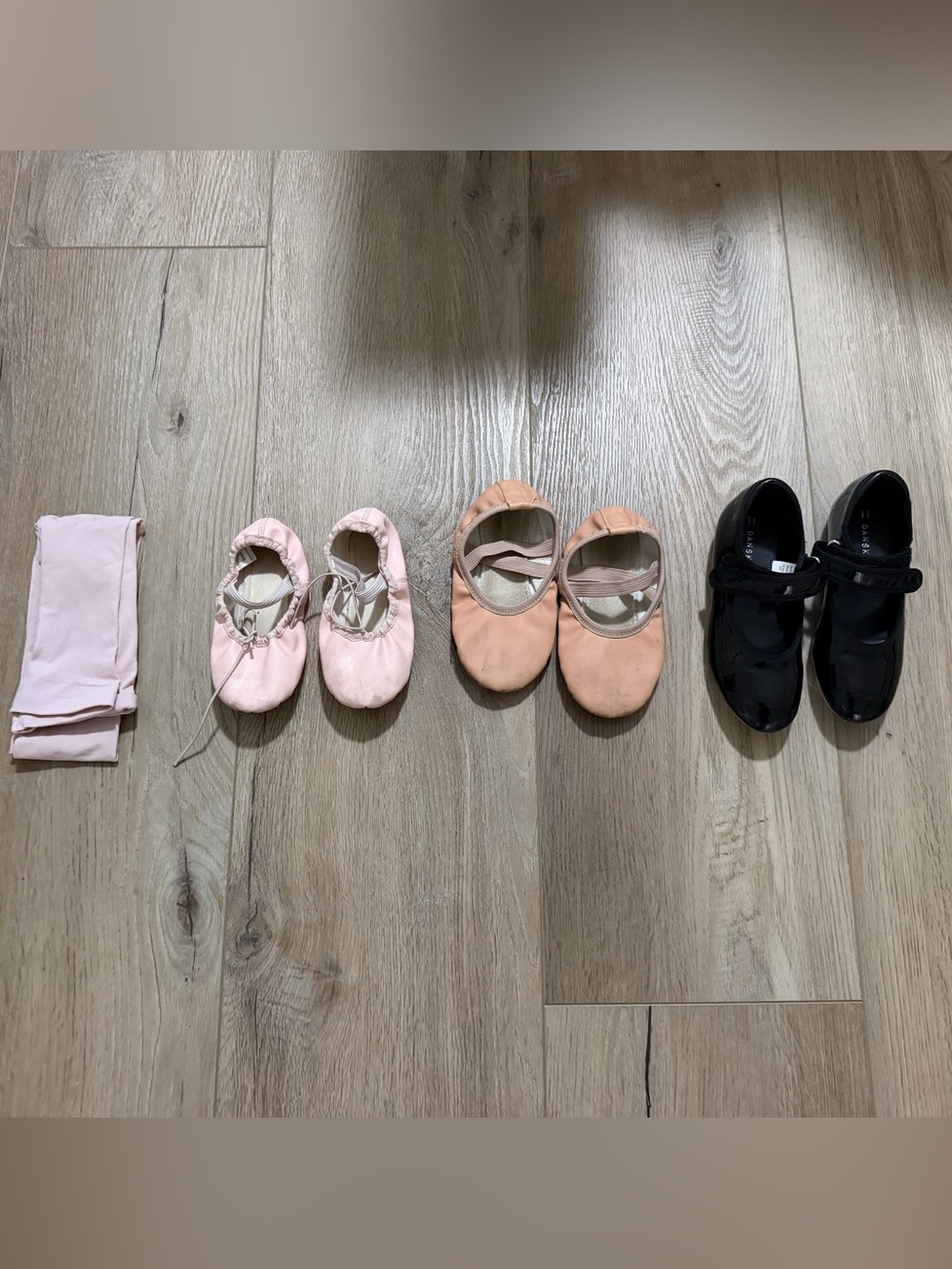 Kids Ballet Flats Dance Shoes - Pink, Tap Shoes, and tights